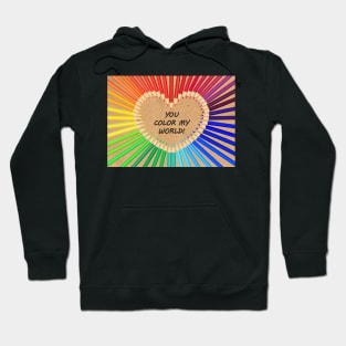 Colouring Pencil Heart Hoodie